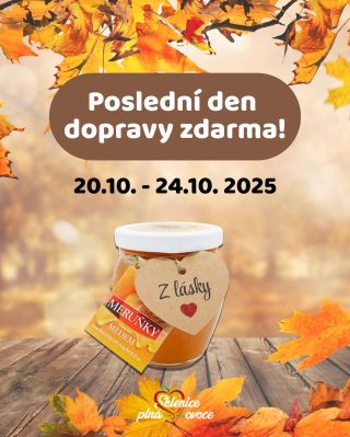 🍯✨ POSLEDNÍ DEN DOPRAVY ZDARMA JE TADY! ✨🍯 Už jen dnes máte šanci naplnit svou spižírnu poctivými džemy bez placení za...